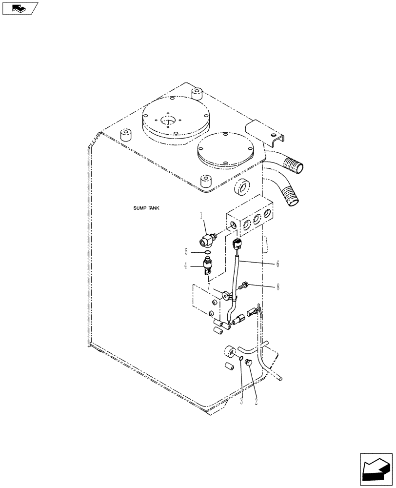 Схема запчастей Case CX130C - (55.013.AB) - OIL TANK - PRESSURE SWITCH (55) - ELECTRICAL SYSTEMS