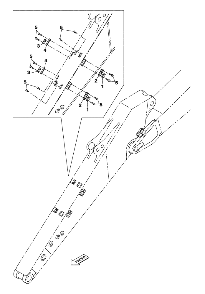 Схема запчастей Case CX145C SR - (84.912.AB[05]) - CLAMP - DIPPER (84) - BOOMS, DIPPERS & BUCKETS