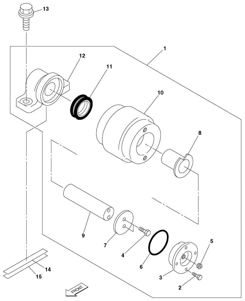 Схема запчастей Case CX130C - (48.138.AB[01]) - TRACK ROLLER - UPPER (48) - TRACKS & TRACK SUSPENSION