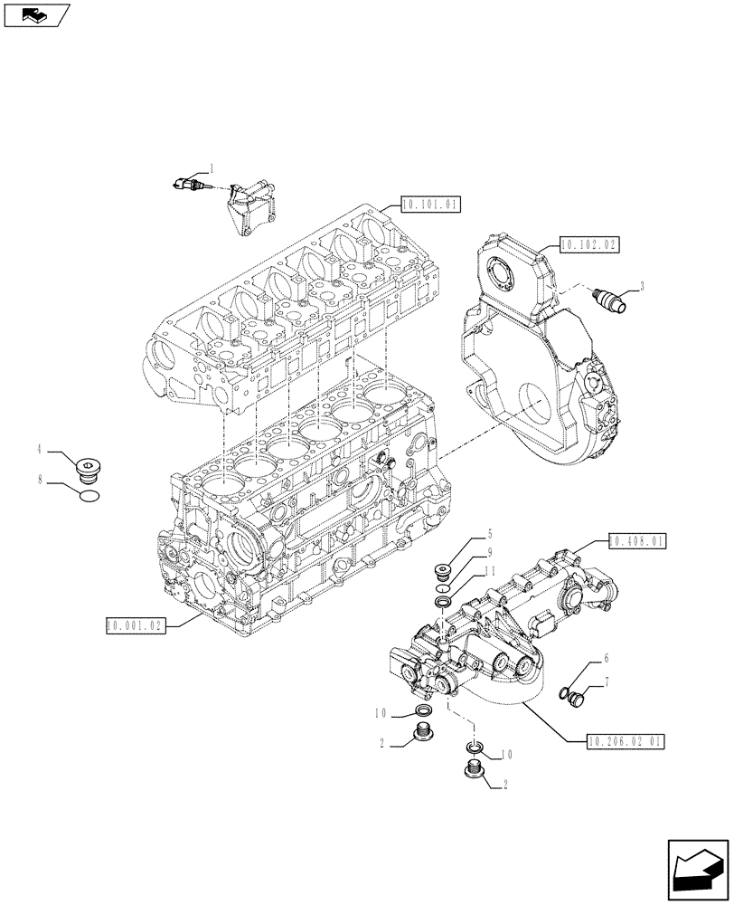 Схема запчастей Case F3AE0684S E914 - (55.414.02) - ELECTRONIC INJECTION (55) - ELECTRICAL SYSTEMS