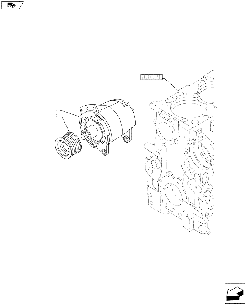 Схема запчастей Case F3BE0684J E919 - (55.301.AA) - ALTERNATOR - COMPONENTS (55) - ELECTRICAL SYSTEMS