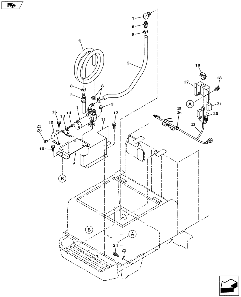 Схема запчастей Case CX130C - (55.011.AE) - FUEL TRANSFER PUMP (55) - ELECTRICAL SYSTEMS