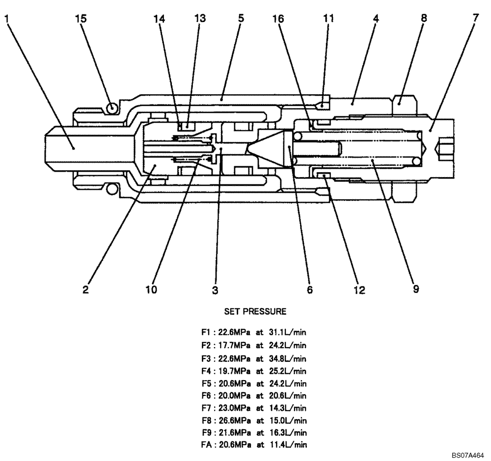 Схема запчастей Case CX17B - (08-017[00]) - VALVE ASSY, RELIEF (PR22V00004F1-FA) (35) - HYDRAULIC SYSTEMS