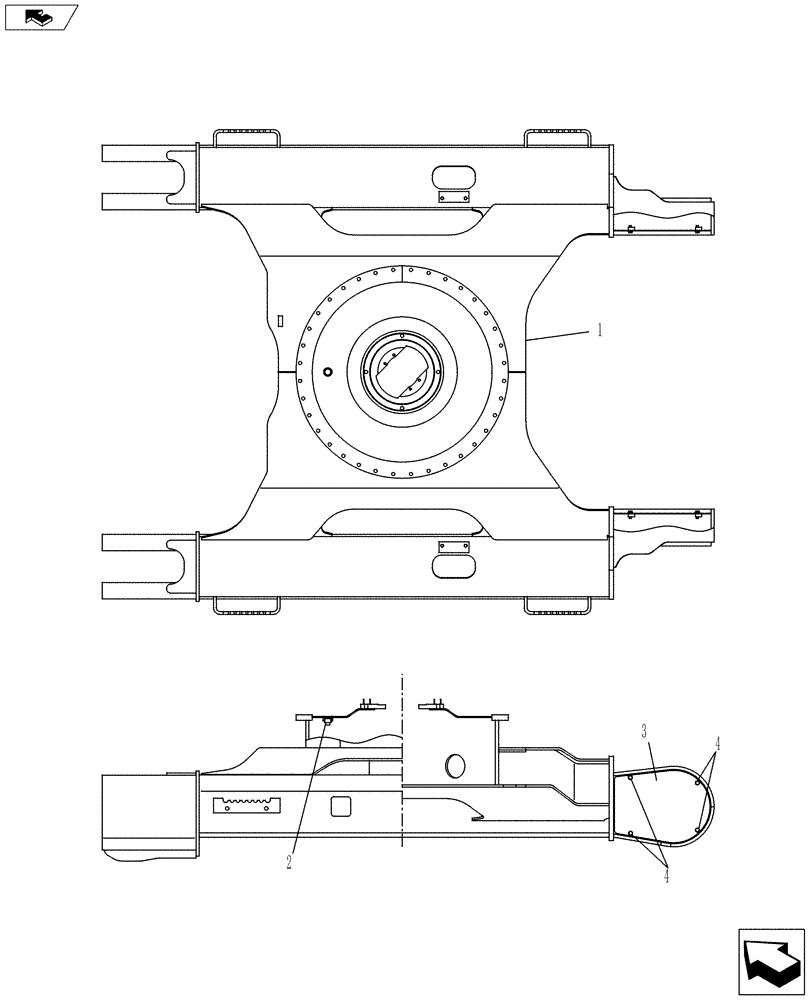 Схема запчастей Case CX130C - (39.100.AB) - LOWER FRAME (39) - FRAMES AND BALLASTING