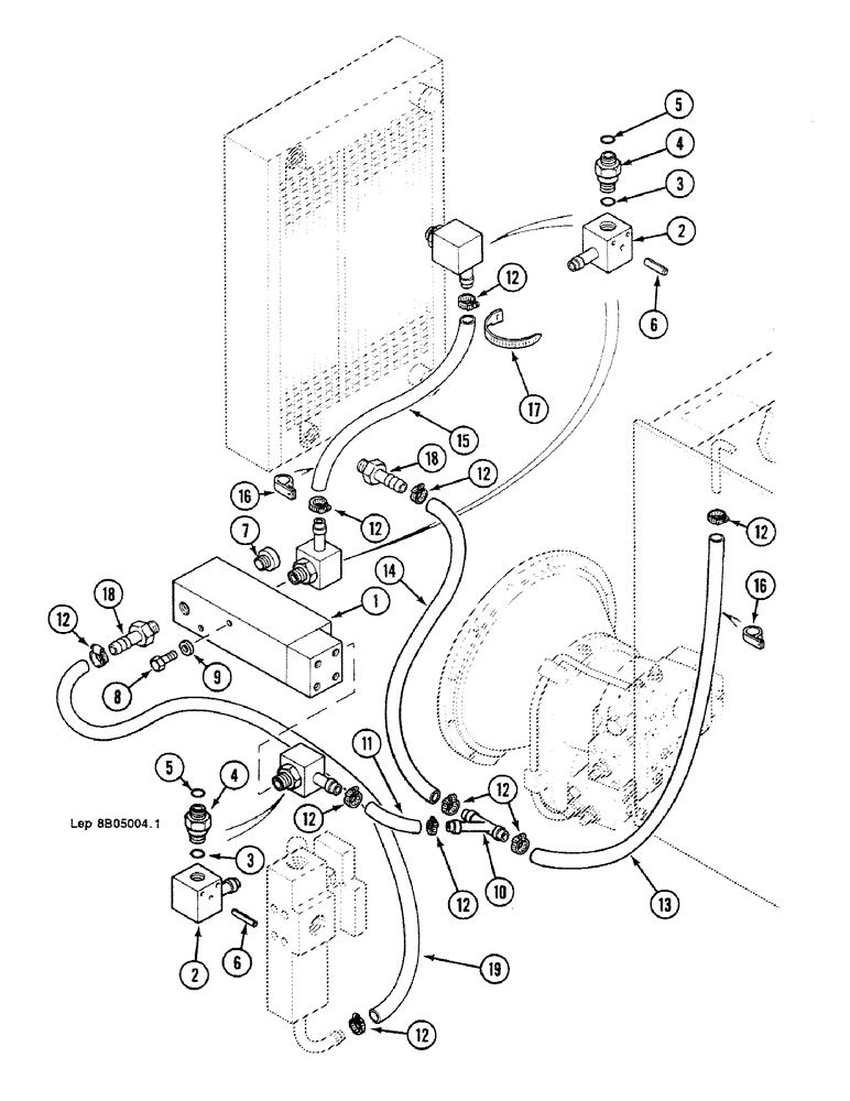 Схема запчастей Case 688C - (8B-20) - ENGINE MODULE HYD, CIRCUIT WITH THERMOSTATIC CONTROLLED VALVE (10922-11102) (07) - HYDRAULIC SYSTEM