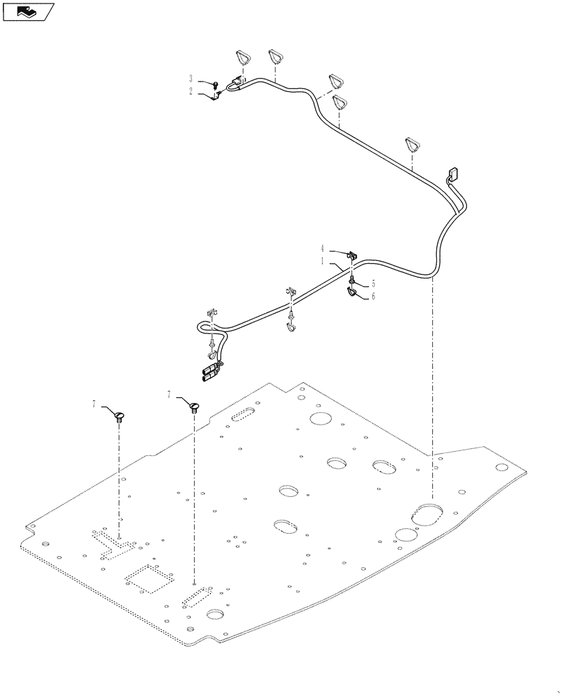 Схема запчастей Case CX145C SR - (55.510.AB[07]) - ELECTRIC PARTS AND WIRE HARNESS - SV (OFFSET) (55) - ELECTRICAL SYSTEMS