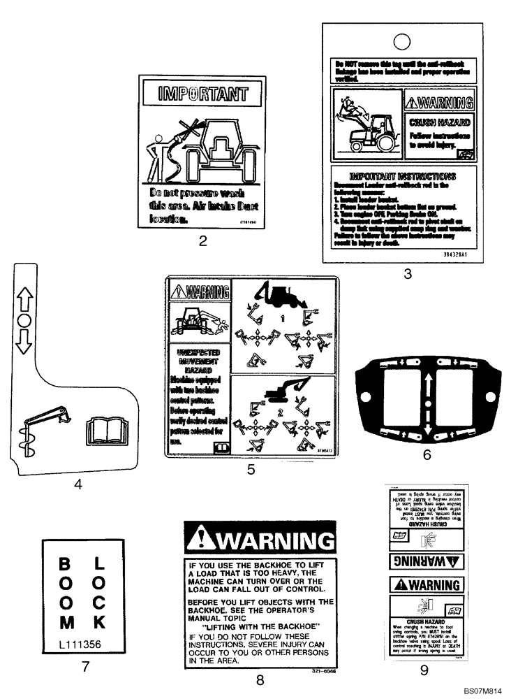 Схема запчастей Case 580M - (09-75) - DECALS (09) - CHASSIS/ATTACHMENTS