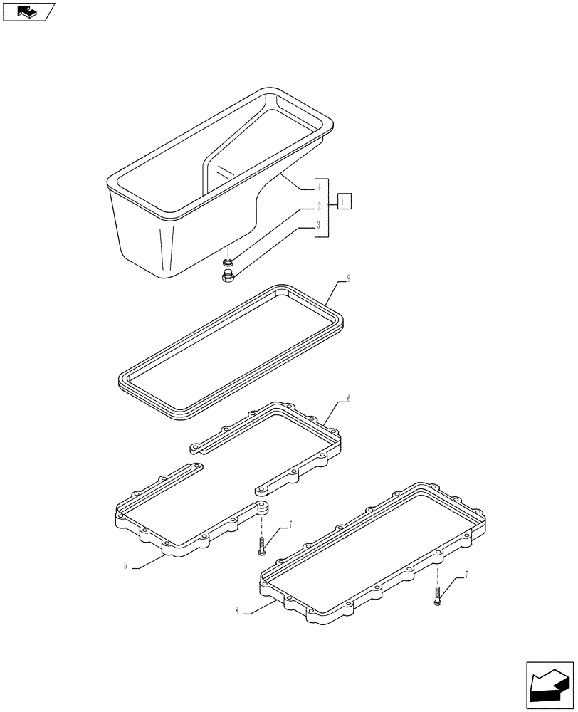 Схема запчастей Case F3BE0684J E919 - (10.102.AP) - ENGINE OIL PAN (10) - ENGINE