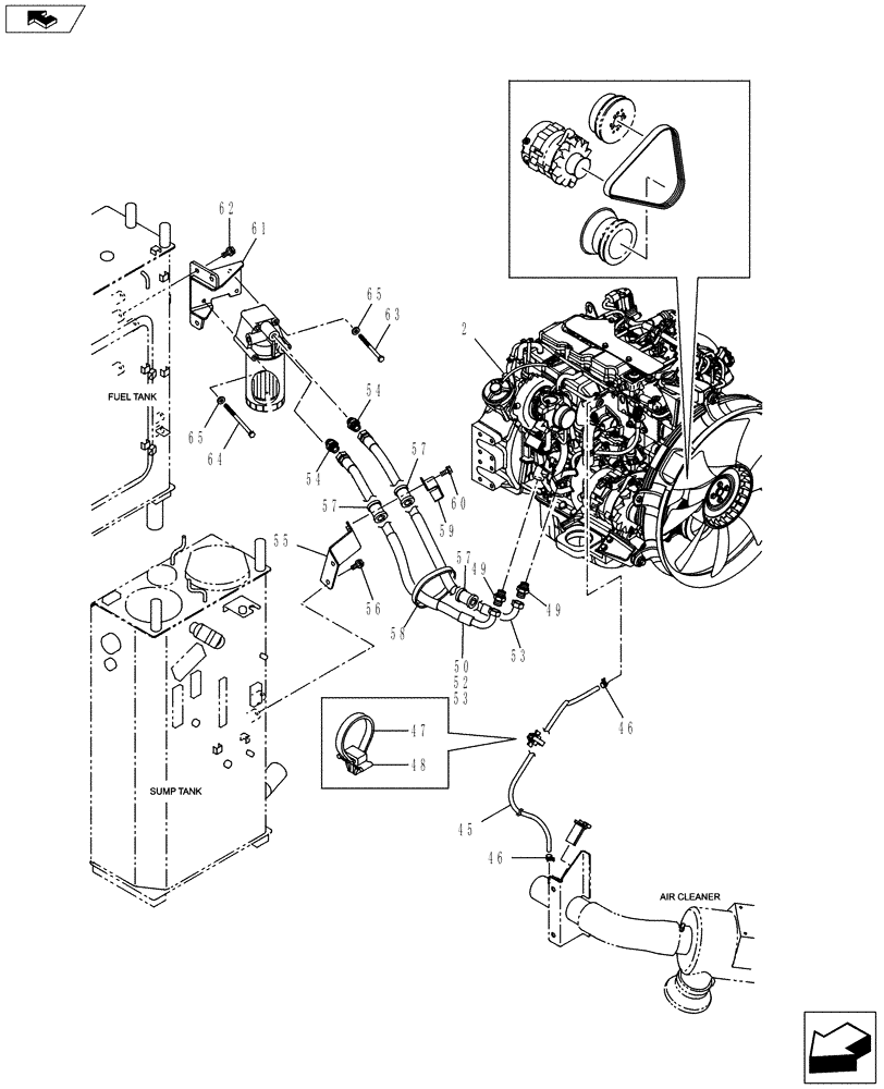 Схема запчастей Case CX145C SR - (10.001.AD[02]) - ENGINE (10) - ENGINE