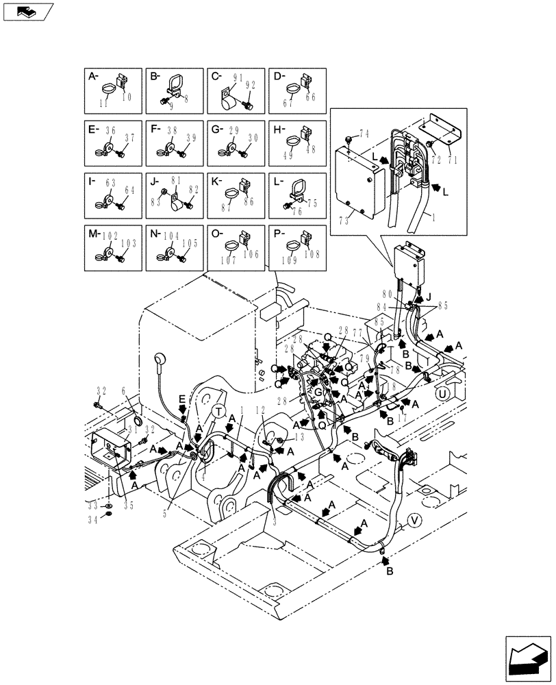 Схема запчастей Case CX130C - (55.510.AB[01]) - ELECTRIC PARTS AND WIRE HARNESS (55) - ELECTRICAL SYSTEMS