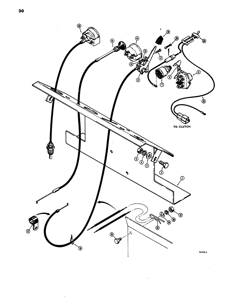 Схема запчастей Case 1816 - (30) - INSTRUMENT PANEL AND ENGINE CONTROLS (55) - ELECTRICAL SYSTEMS