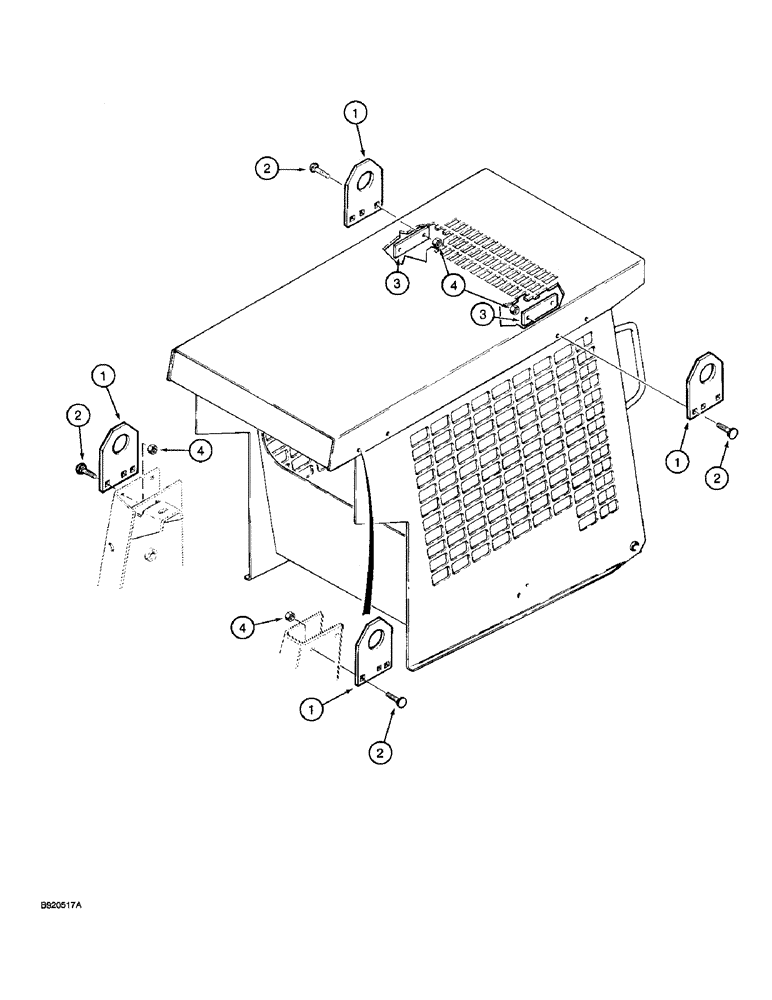 Схема запчастей Case 1825 - (9-22) - LIFT BRACKETS (09) - CHASSIS/ATTACHMENTS