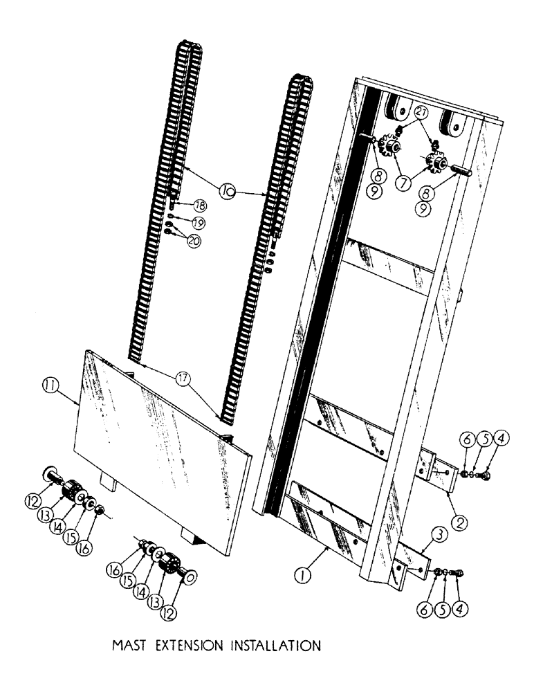 Схема запчастей Case M3B - (118) - MAST EXTENSION - 82", MAST EXTENSION - 104", MAST EXTENSION - 115" 