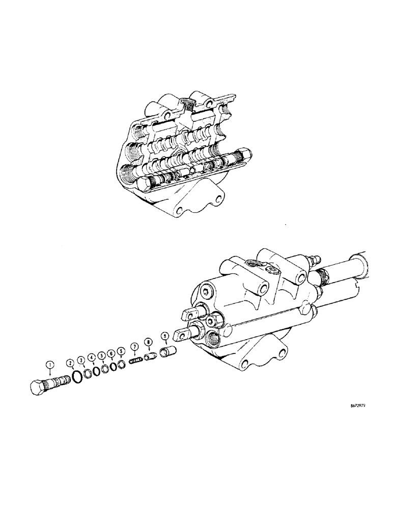 Схема запчастей Case 680CK - (240[A]) - CHECK VALVE (35) - HYDRAULIC SYSTEMS