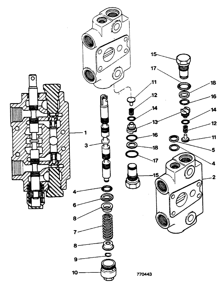 Схема запчастей Case 580G - (296) - BACKHOE CONTROL VALVE - DIPPER EXTENSION AND STABILIZER (08) - HYDRAULICS