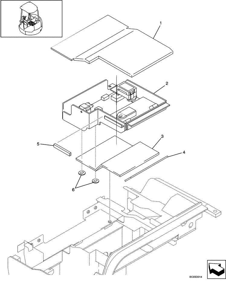 Схема запчастей Case CX36 - (04-04[00]) - RELAY BOX ASSY - CAB (04) - ELECTRICAL SYSTEMS