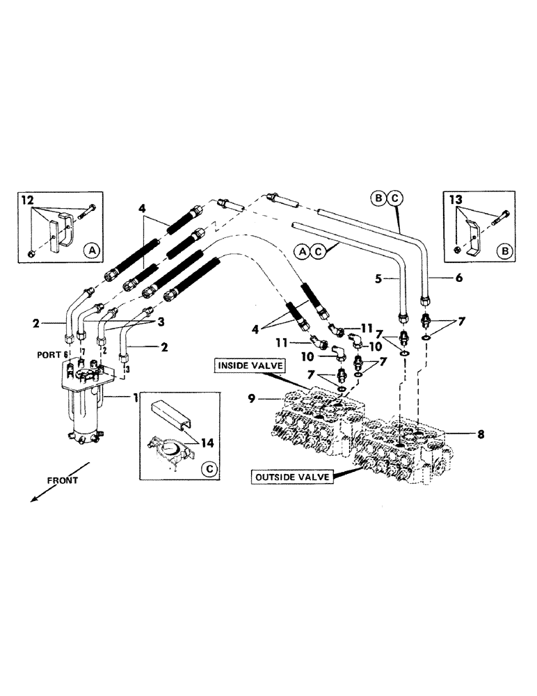 Схема запчастей Case 35YC - (112) - UPPER TRACK MOTOR DRIVE HYDRAULICS (07) - HYDRAULIC SYSTEM