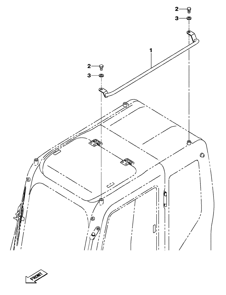 Схема запчастей Case CX470C - (09-046-00[01]) - HAND RAIL (05.1) - UPPERSTRUCTURE CHASSIS/ATTACHMENTS