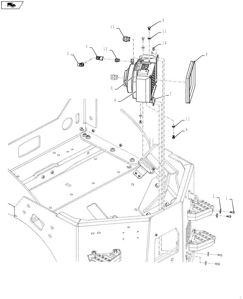 Схема запчастей Case DV45CC - (35.300.AB[02]) - HYDRAULIC OIL COOLER (35) - HYDRAULIC SYSTEMS