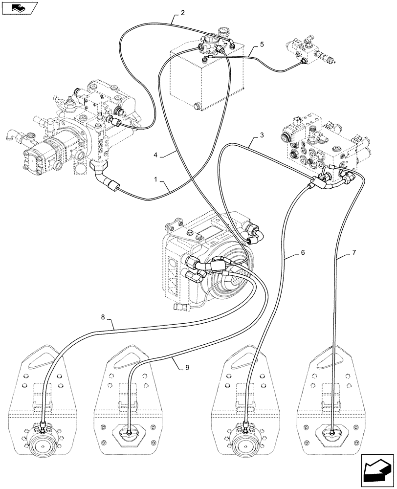 Схема запчастей Case DV36 - (29.218.AC[04]) - RETURN, HOSE ASSY. (29) - HYDROSTATIC DRIVE