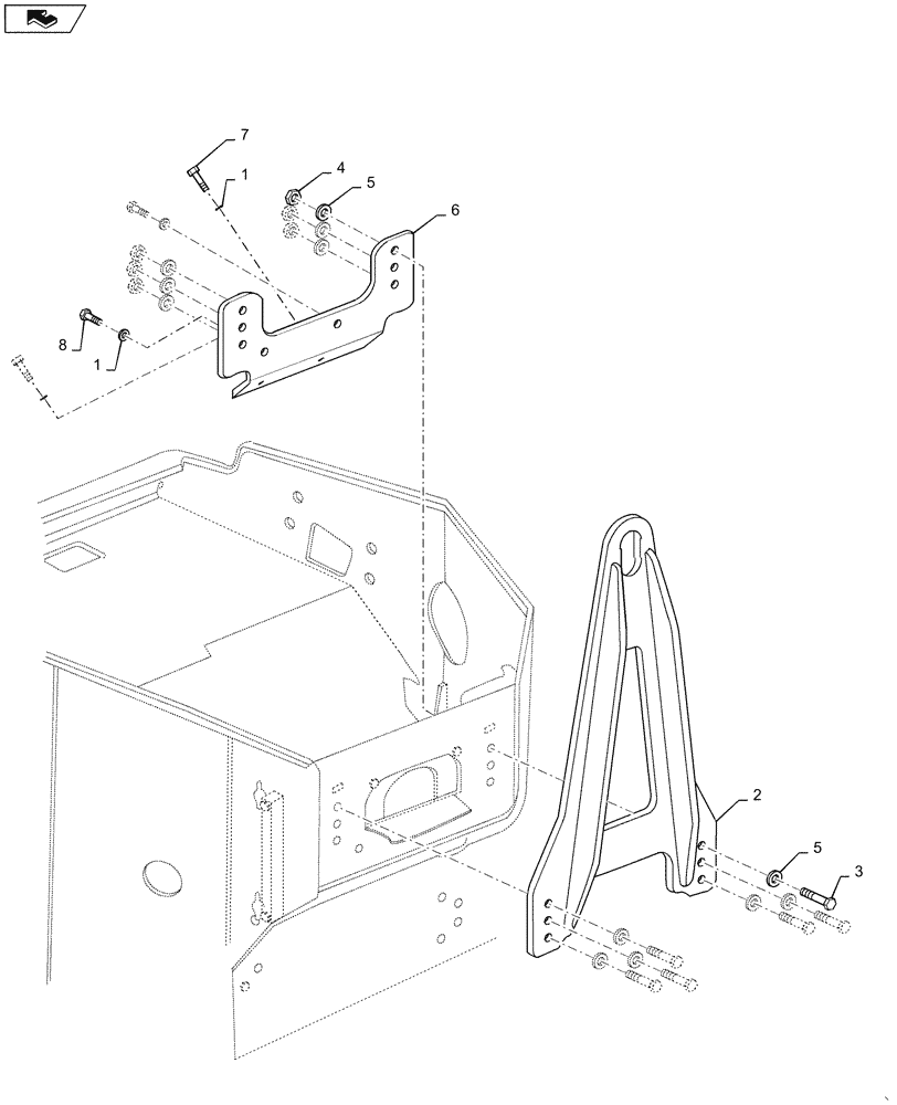 Схема запчастей Case DV26 - (39.101.AC[01]) - LIFT HOOKS (39) - FRAMES AND BALLASTING