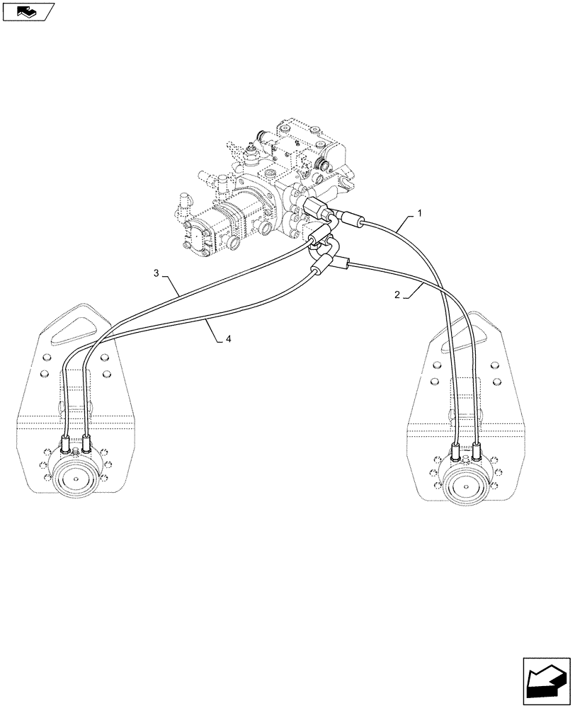 Схема запчастей Case DV23 - (29.218.AC[01]) - DRIVE, HOSE ASSY. (29) - HYDROSTATIC DRIVE