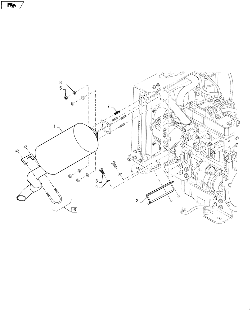 Схема запчастей Case DV23 - (10.254.AD[01]) - EXHAUST SYSTEM W/ MUFFLER - BSN NFNTT0187 (10) - ENGINE