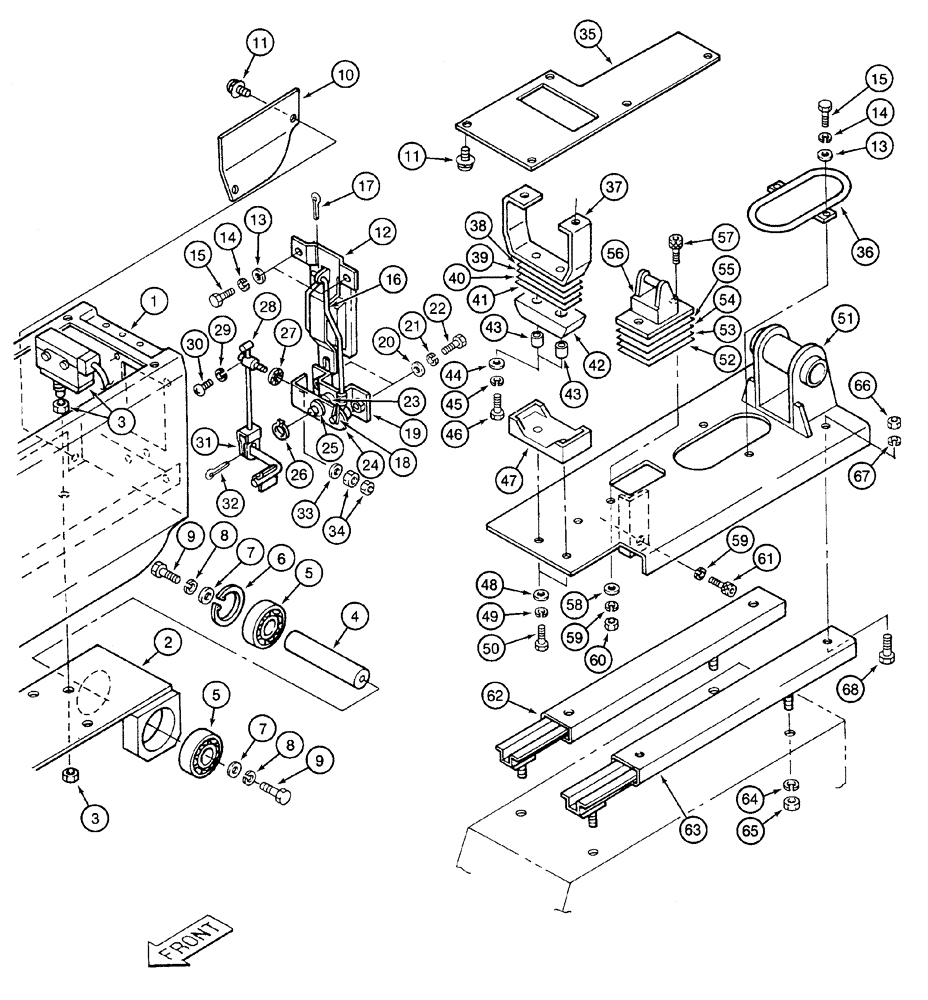 Схема запчастей Case 9060 - (9-30) - LEFT-HAND CONTROL CONSOLE AND LINKAGE, PLATFORM TO SLIDE RAILS (09) - CHASSIS/ATTACHMENTS