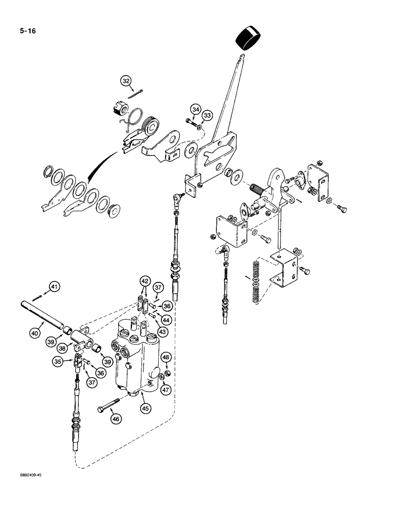 Схема запчастей Case MAXI-SNEAKER C - (5-16) - DIRECTIONAL CONTROLS, STEERING, FORWARD AND REVERSE, USED ON MODELS WITH P.I.N. JAF0021856 AND AFTER (05) - STEERING