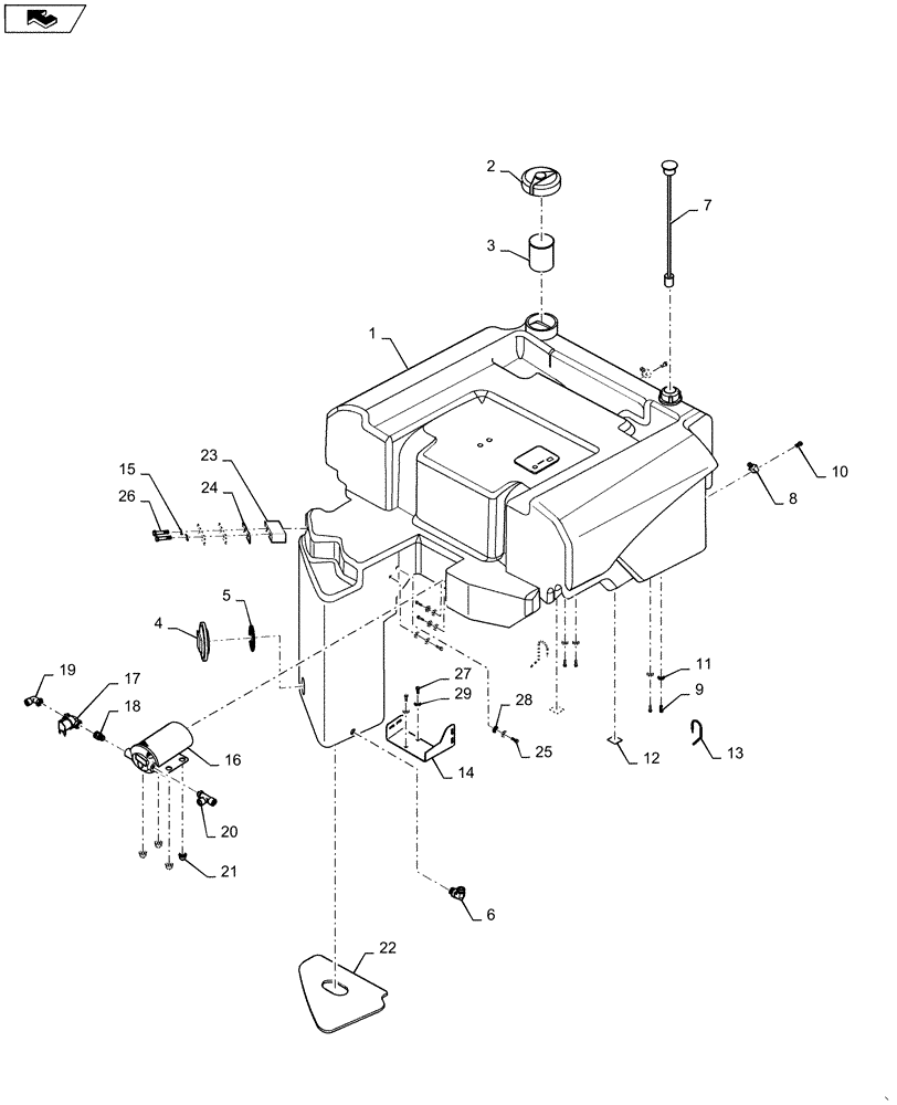 Схема запчастей Case DV45 - (78.110.AH[01]) - WATER TANK - BSN NFNTW0066 (78) - SPRAYING