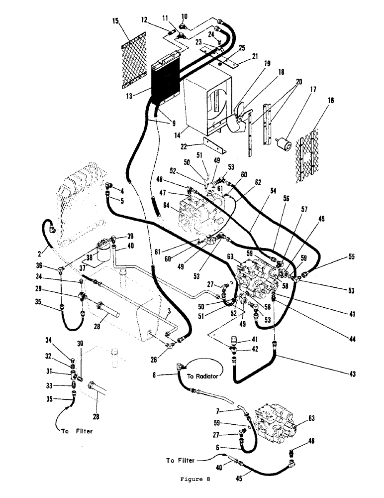 Схема запчастей Case P55 - (18) - PROPULSION CIRCUIT - FORD ENGINES 