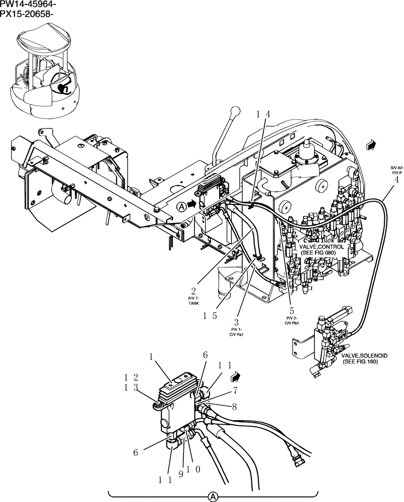 Схема запчастей Case CX31B - (150-72[1]) - CONTROL LINES, REMOTER (DOZER) (00) - GENERAL & PICTORIAL INDEX