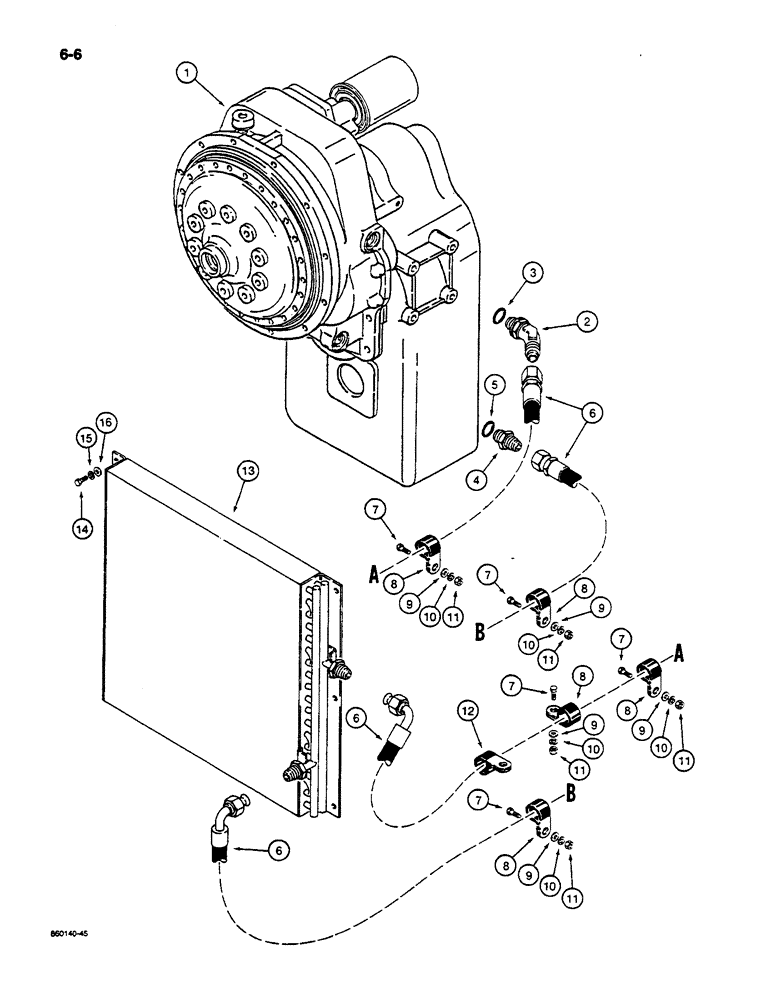 Схема запчастей Case W14C - (6-06) - TRANSMISSION HYDRAULIC CIRCUIT (06) - POWER TRAIN