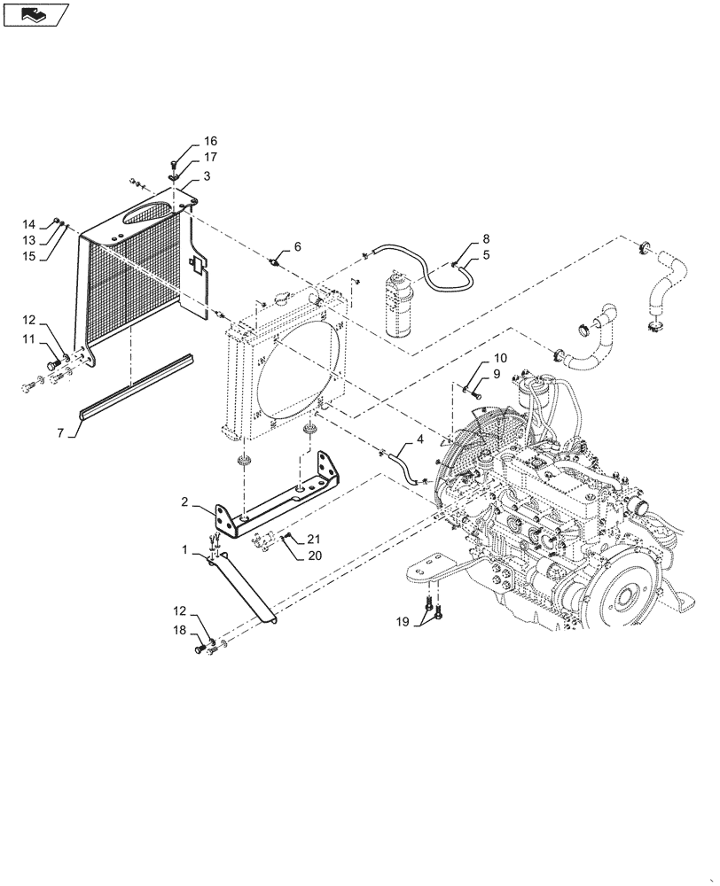 Схема запчастей Case DV23 - (10.400.AE[01]) - RADIATOR GRILLE - BSN NFNTT0187 (10) - ENGINE