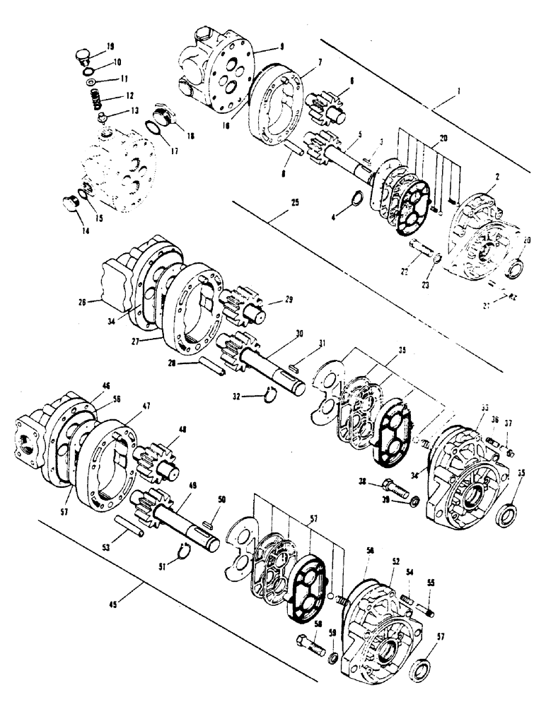 Схема запчастей Case 1000 - (60) - HYDRAULIC PUMP ASSEMBLIES 