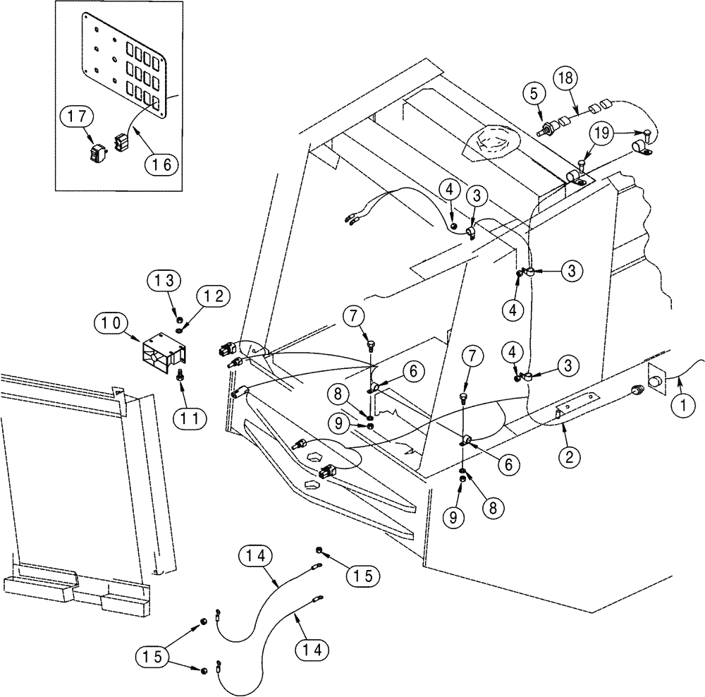 Схема запчастей Case 921C - (04-31) - MOUNTING - BACKUP ALARM (04) - ELECTRICAL SYSTEMS