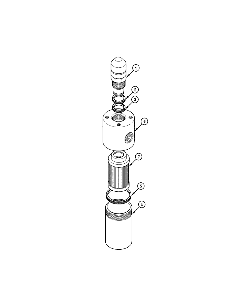 Схема запчастей Case 845 - (08-074[01]) - DIFFERENTIAL LOCK - HYDRAULIC OIL FILTER (08) - HYDRAULICS