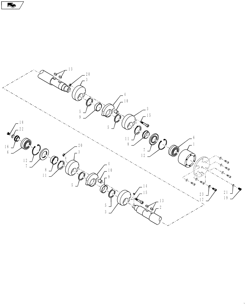 Схема запчастей Case DV45 - (44.510.EA[14]) - DRUM, VIBRATION - BSN NFNTW0066 (44) - WHEELS