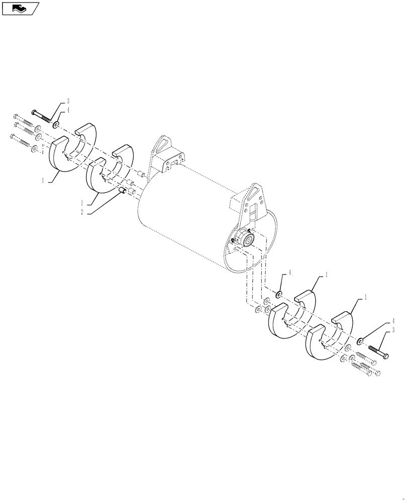 Схема запчастей Case DV45 - (44.510.EA[15]) - DRUM, BALLAST - BSN NFNTW0066 (44) - WHEELS