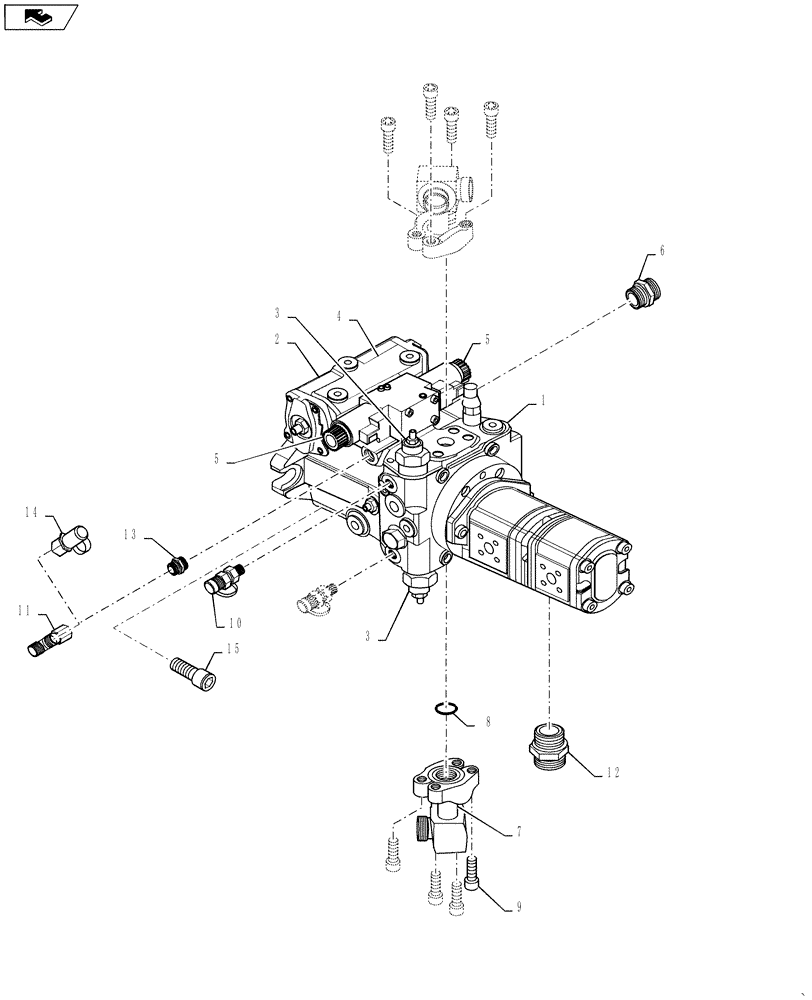 Схема запчастей Case DV45CC - (35.104.AA[03]) - HYDRAULIC PUMP (35) - HYDRAULIC SYSTEMS