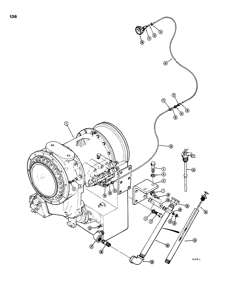 Схема запчастей Case W26B - (136) - TRANSMISSION AND RELATED PARTS, TRANSMISSION MOUNTING PARTS (06) - POWER TRAIN