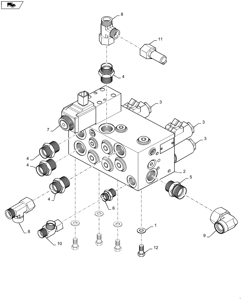 Схема запчастей Case DV45 - (35.903.AD[02]) - VIBRATION DAMPER CONTROL (35) - HYDRAULIC SYSTEMS