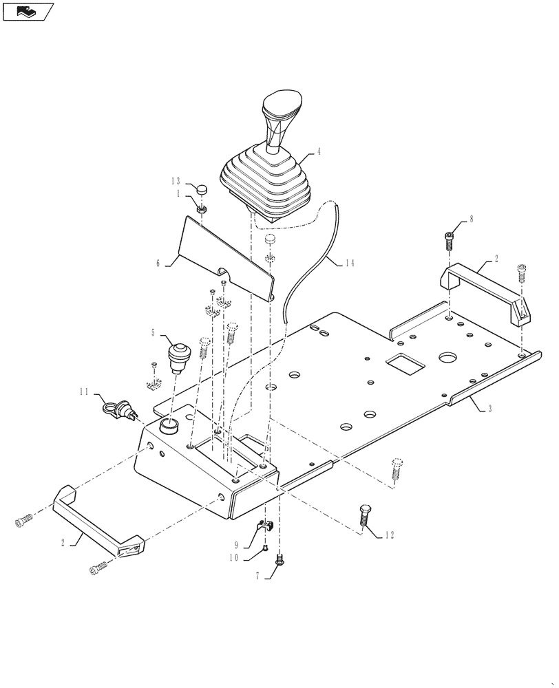 Схема запчастей Case DV23 - (55.035.AG[01]) - CONTROL LEVER, RIGHT SIDE - BSN NFNTT0187 (55) - ELECTRICAL SYSTEMS