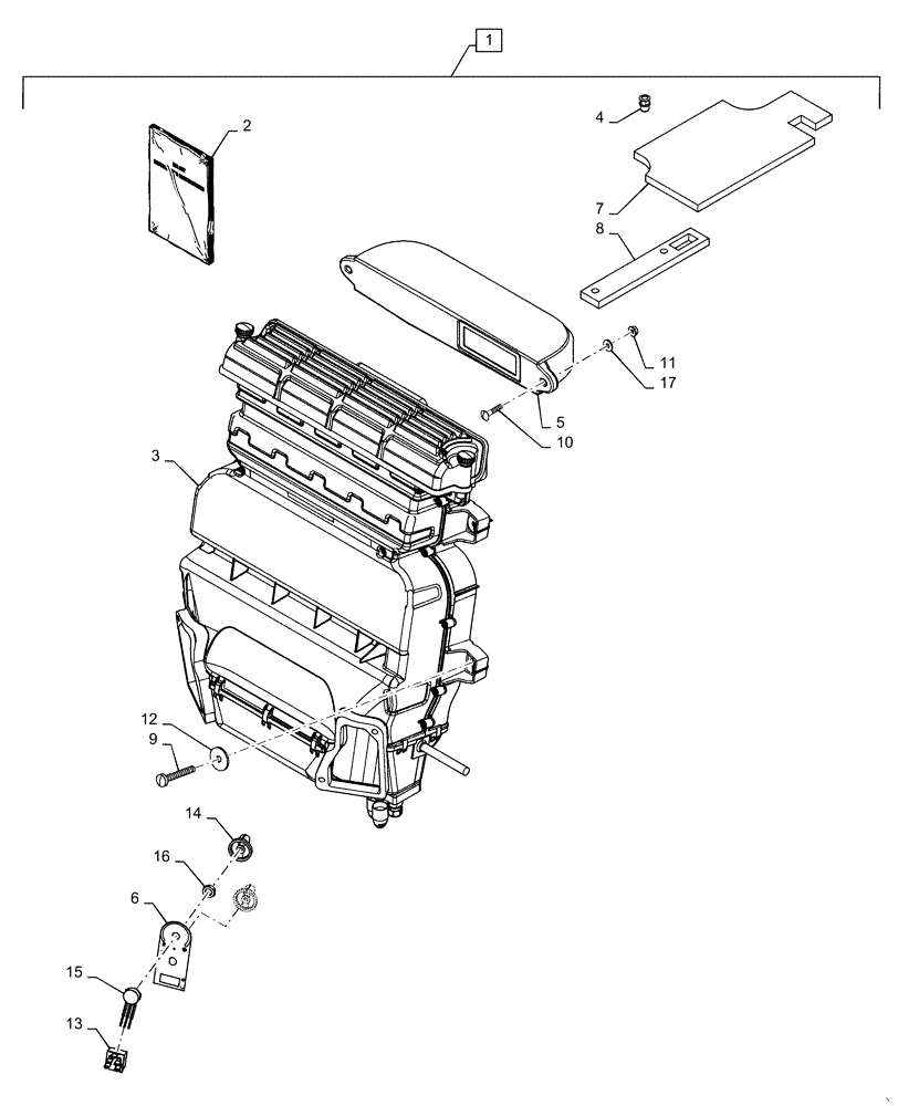 Схема запчастей Case SR220 - (88.050.02) - DIA KIT, LARGE FRAME HEATER (88) - ACCESSORIES