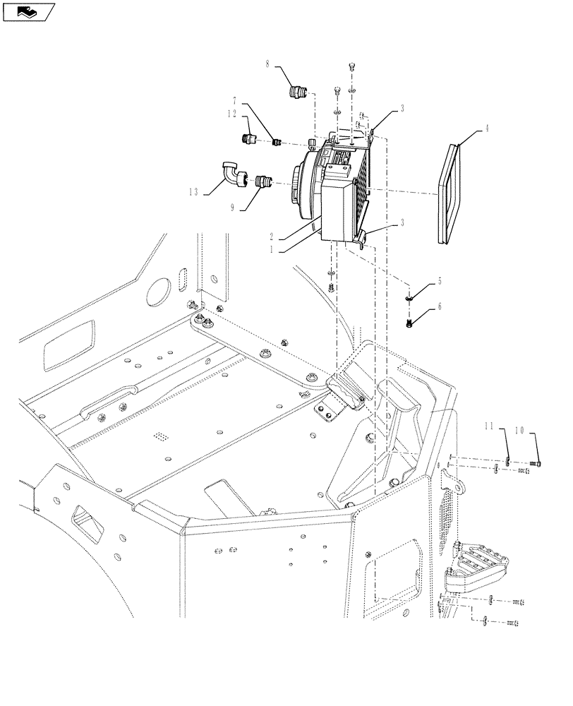 Схема запчастей Case DV23 - (35.300.AB[01]) - HYDRAULIC OIL COOLER (35) - HYDRAULIC SYSTEMS