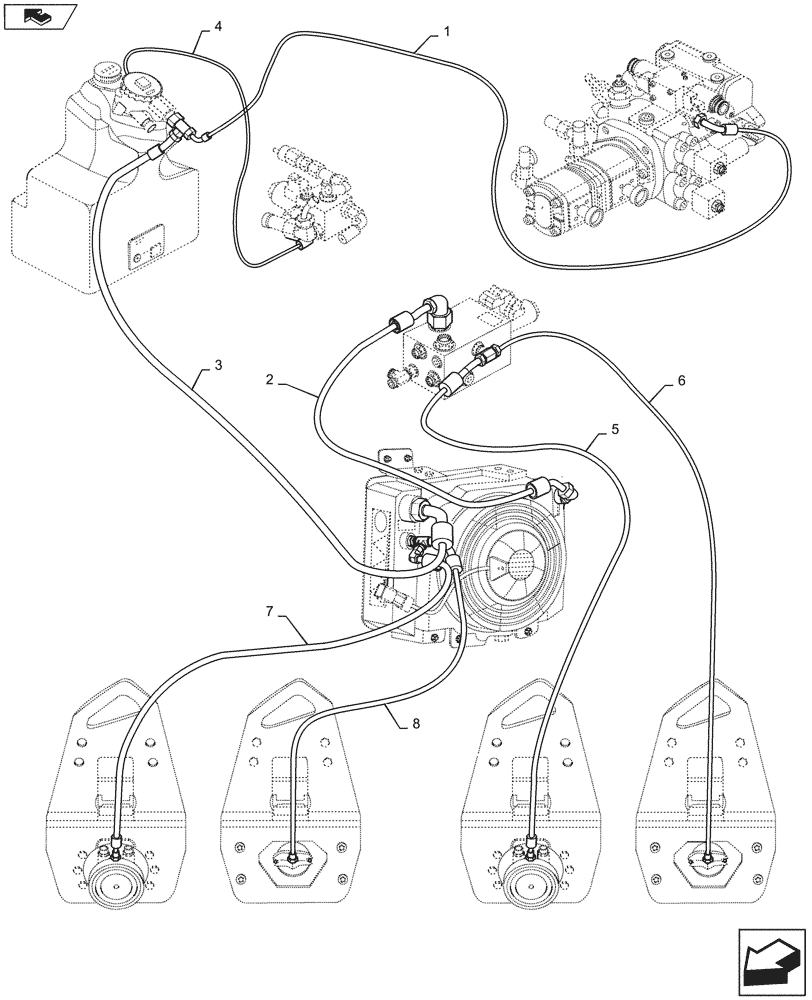 Схема запчастей Case DV23 - (29.218.AC[02]) - RETURN, HOSE ASSY. (29) - HYDROSTATIC DRIVE