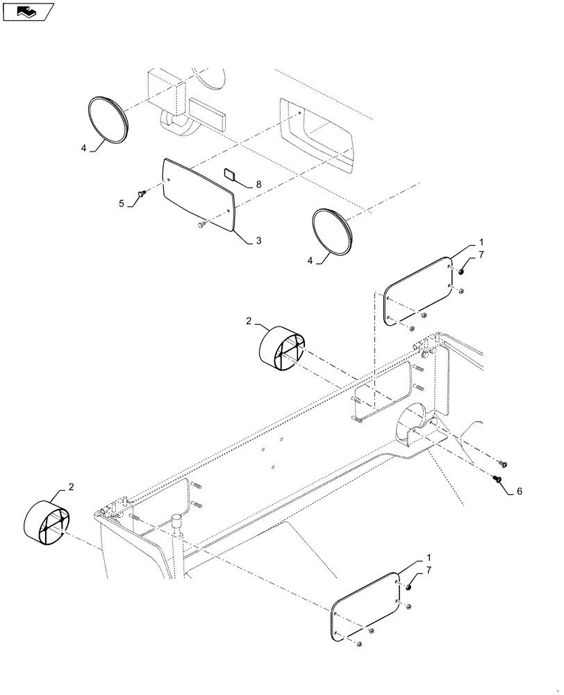 Схема запчастей Case DV26 - (39.100.AH[01]) - FRAME, COVERS (39) - FRAMES AND BALLASTING