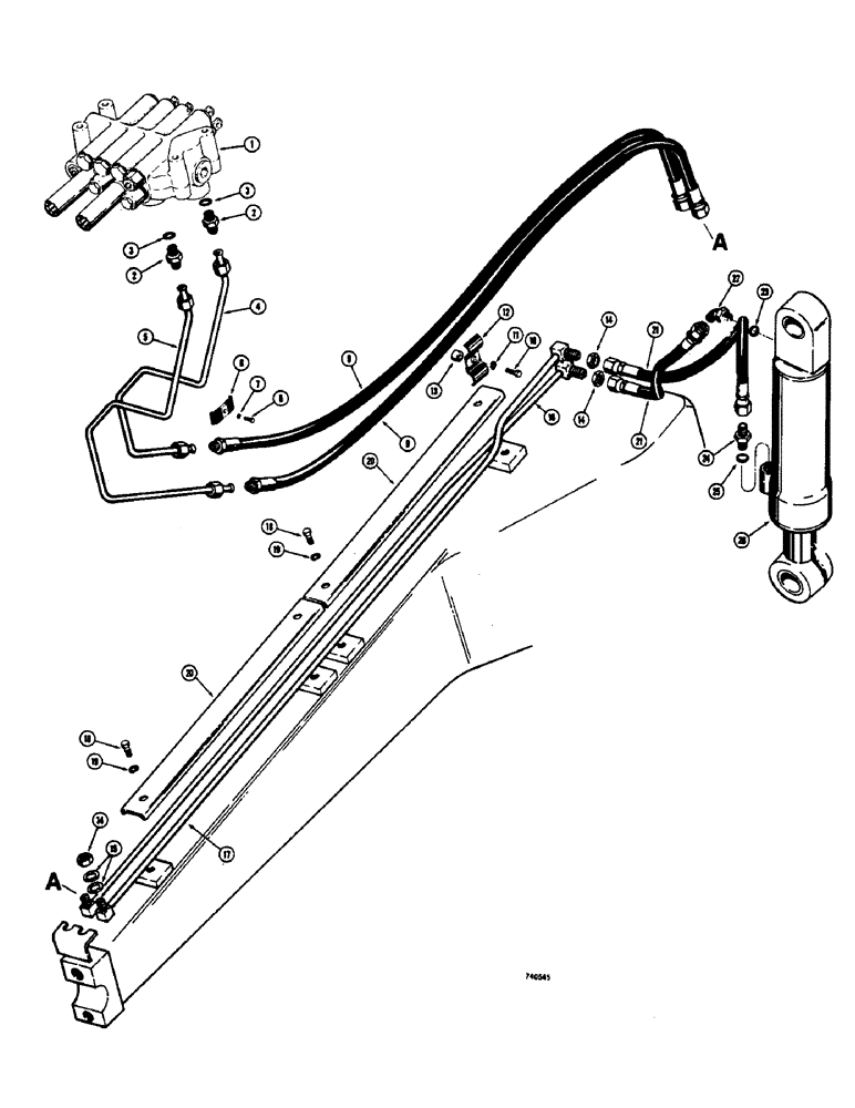 Схема запчастей Case 475 - (137G) - DOZER TILT HYDRAULICS (86) - DOZER