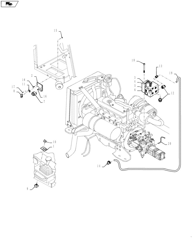 Схема запчастей Case DV36 - (35.204.BE[02]) - TRACTION ASSIST (35) - HYDRAULIC SYSTEMS