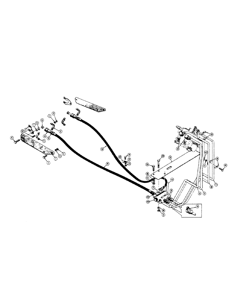 Схема запчастей Case 310 - (174) - PULL BEHIND HYDRAULICS (WITH LOADER) (07) - HYDRAULIC SYSTEM